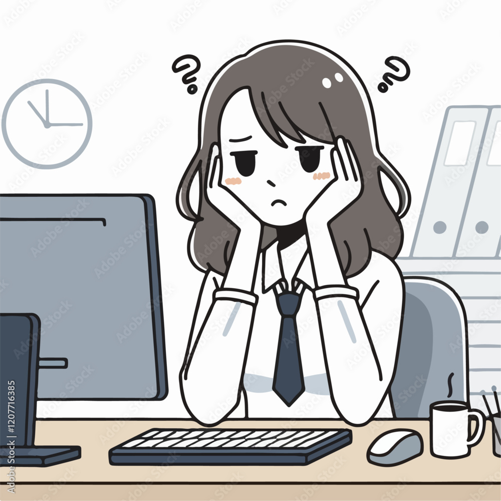 illustration of business person tired of working illustration of business person tired of working