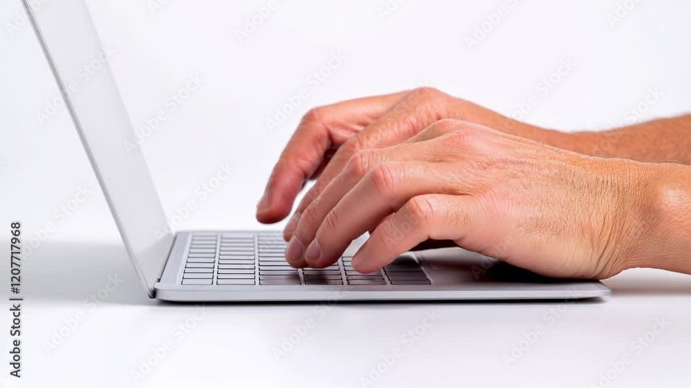 A close-up view of hands typing on a laptop keyboard, emphasizing productivity and technology in a modern workspace. A close-up view of hands typing on a laptop keyboard, emphasizing productivity and technology in a modern workspace.