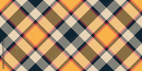 Random fabric pattern seamless, card check vector textile. African tartan background plaid texture in light and dark colors.