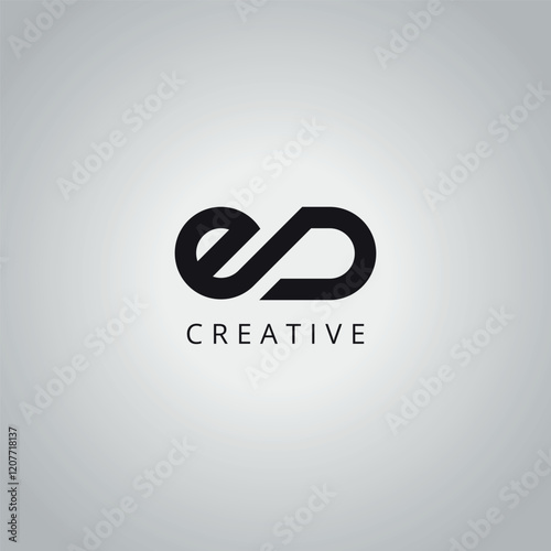 ED DE Modern Creative Minimal Business Letter Logo Design Vector Icon Symbol.