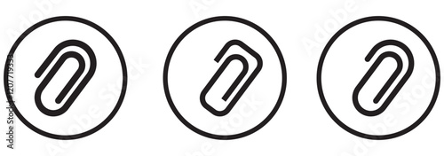 Link icon paperclip attached file icons web page url buttons attachment document sign symbol