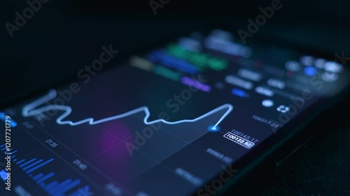 real-time cryptocurrency price change in smartphone.