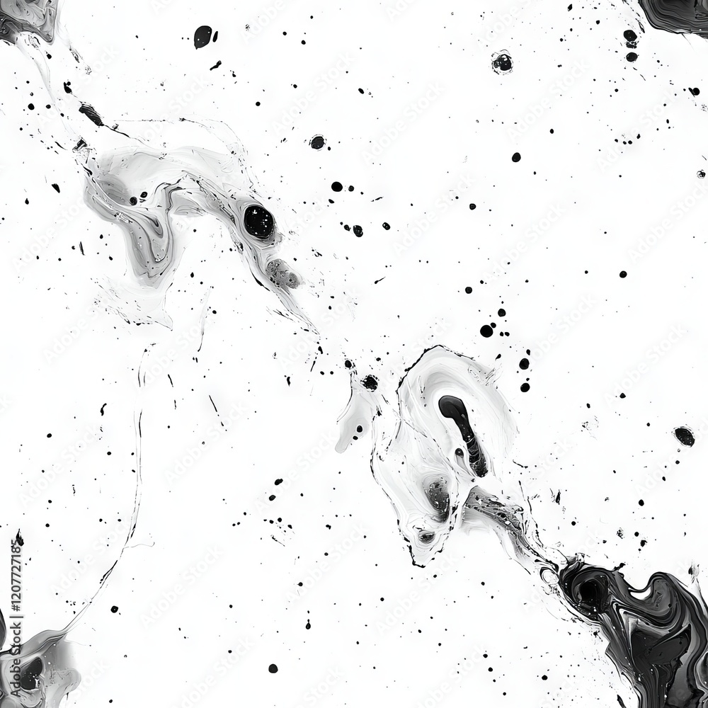 custom made wallpaper toronto digitalSeamless Pattern - Abstract black and white paint swirls