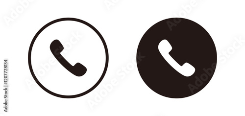 Phone icon set. Vector illustration.