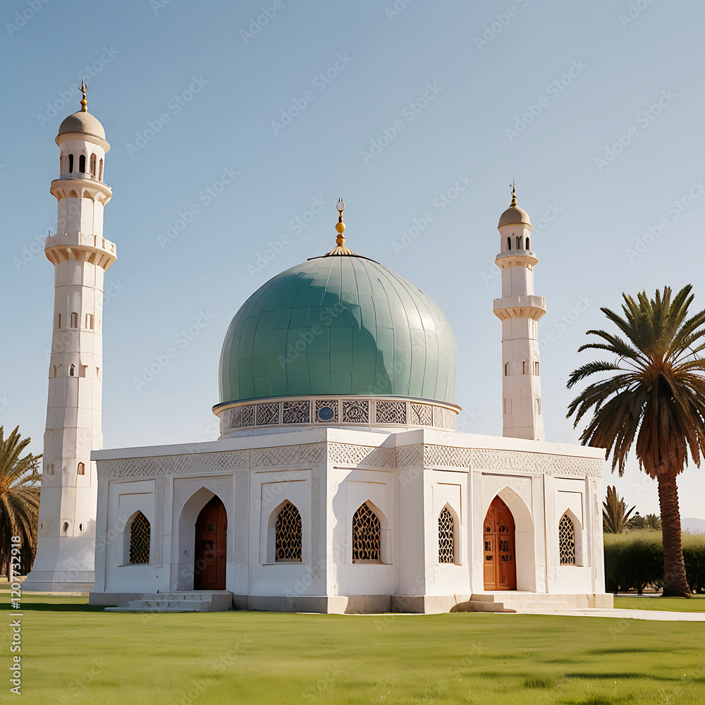 Fototapeta premium From above view of the Muslim Suleymaniye mosque in Istanbul,Mkka, Abudhabi,Quater, Kweut and others country.