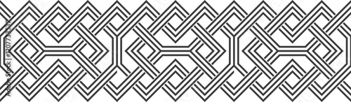 Seamless geometric pattern in arabian style. islamic decorative frame and seamless borders.