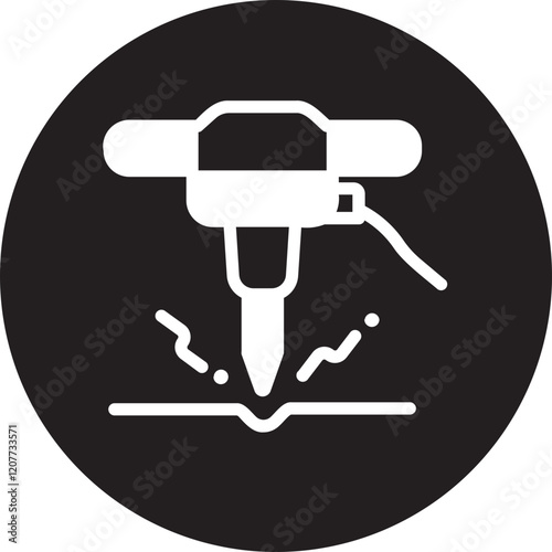 Jackhammer glyph icon