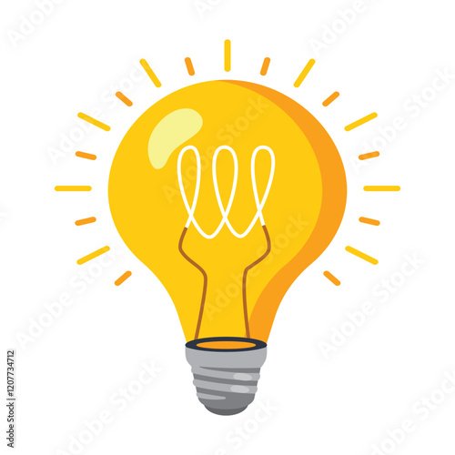 Idea Lightbulb Invention Thinking Symbol Design Element