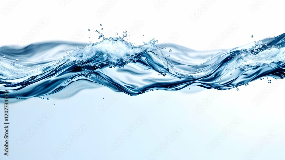 Water waves isolated on white background Water waves isolated on white background