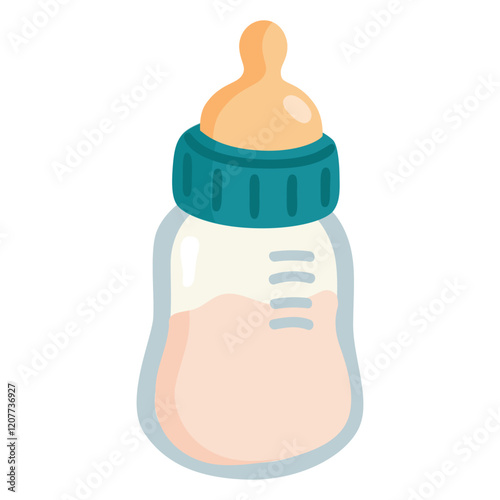 Cartoon baby milk bottle for newborn kid feeding