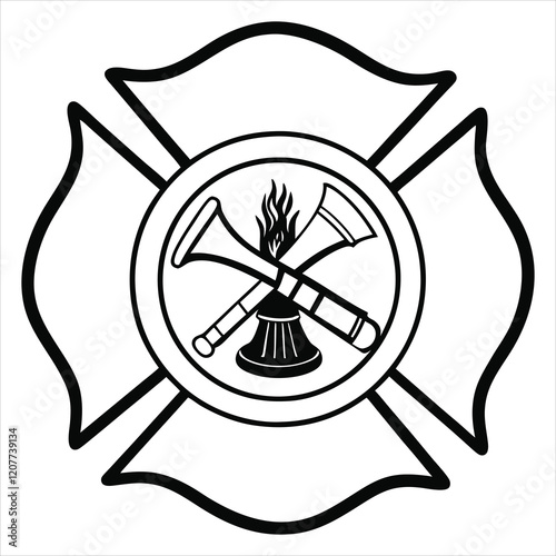Fire Department Firefighter Clipart for Graphic Design Projects
