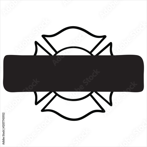 Fire Departmen monogram vector illustration, Firefighter Clipart Design
