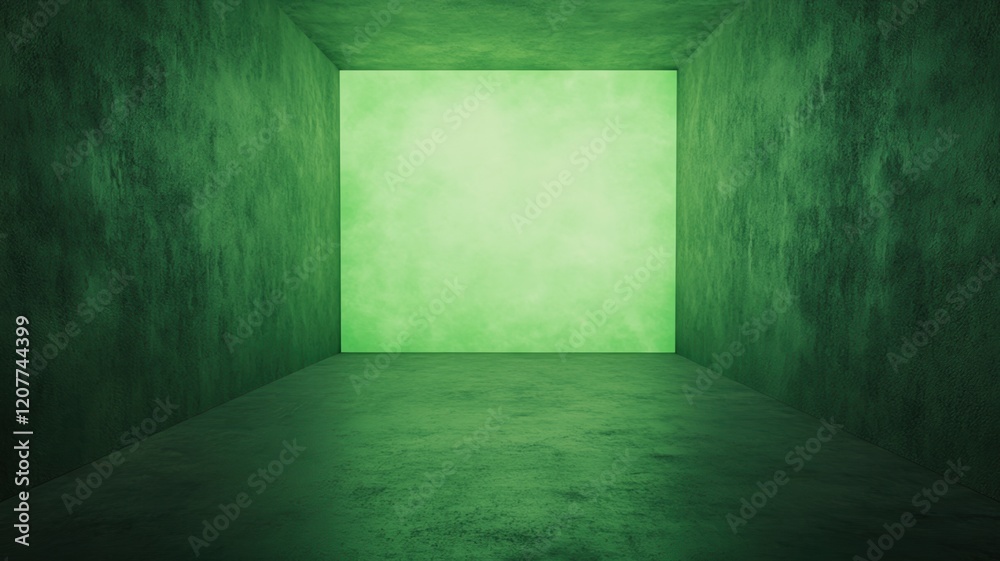 Green Screen Spanning Repurposed Freight Elevator with Vivid Color and Industrial Texture for Versatile Stock Uses Green Screen Spanning Repurposed Freight Elevator with Vivid Color and Industrial Texture for Versatile Stock Uses