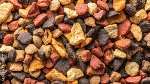 Colorful Variety of Textured Pebbles in Natural Arrangement