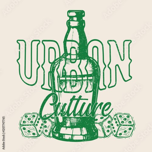 urban culture t shirt. Cocktails retro poster vector, Party poster design. Drinks, Cocktails, Typography. Vintage pencil sketch. Engraving style. Labels. t shirt, poster, graphic print, Hawaii cocktai