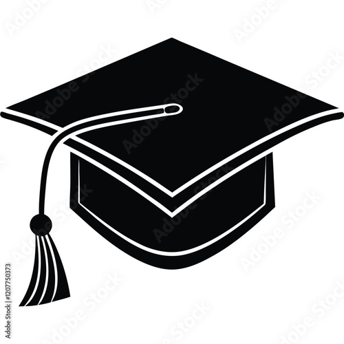 Graduation cap vector icons set. Illustration isolated for graphic and web design