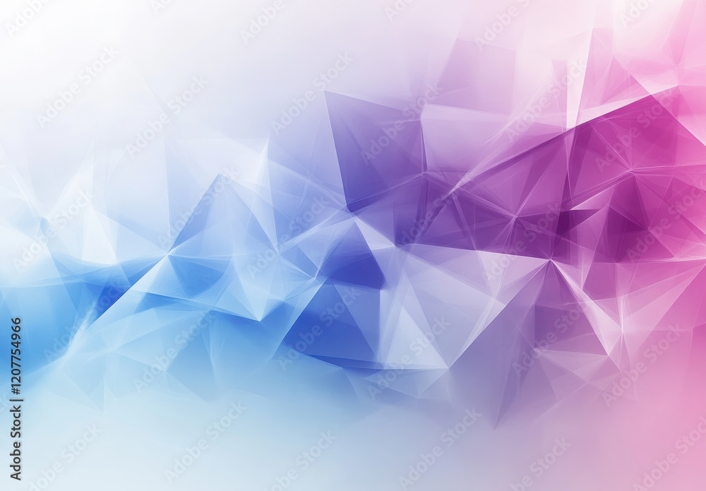 Fototapeta premium Abstract geometric background with blue and pink tones