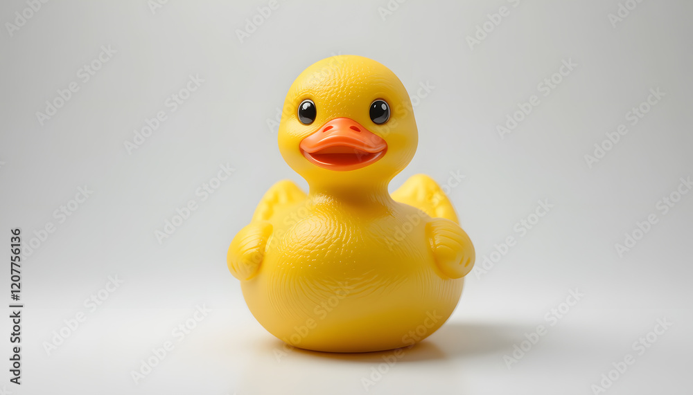A bright yellow rubber duck placed on a plain white background, symbolizing childhood fun, playful simplicity, and nostalgia, ideal for toy and creative concept designs. A bright yellow rubber duck placed on a plain white background, symbolizing childhood fun, playful simplicity, and nostalgia, ideal for toy and creative concept designs.