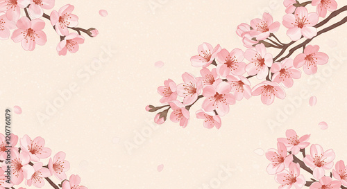 Wallpaper Mural Blush Pink and Cherry Blooms: Feminine Paper Design Torontodigital.ca