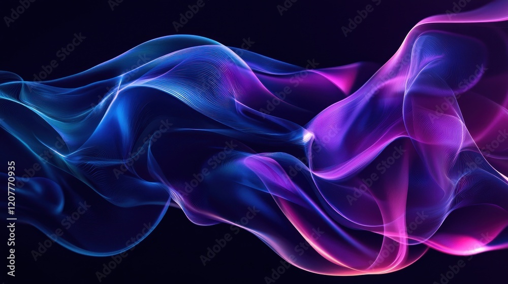Abstract Swirling Nebula: A Symphony of Blue and Purple Hues Abstract Swirling Nebula: A Symphony of Blue and Purple Hues