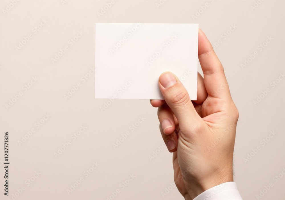 Fototapeta premium hand holding blank business card