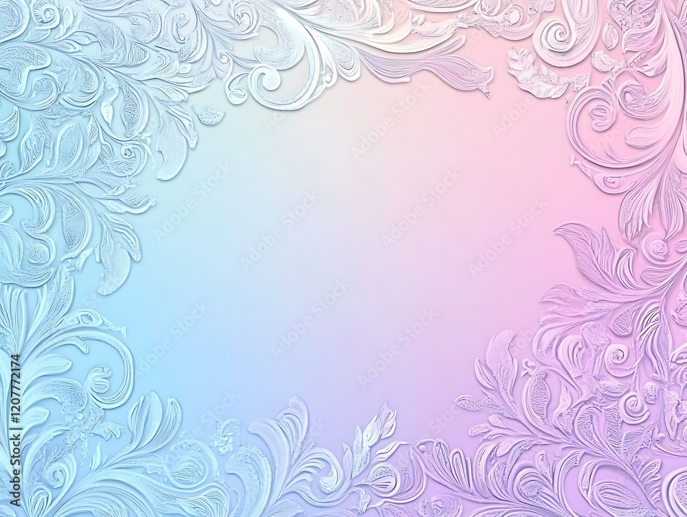 Elegant Pastel Floral Frame Design Background Elegant Pastel Floral Frame Design Background