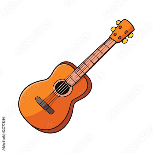 acoustic guitar isolated