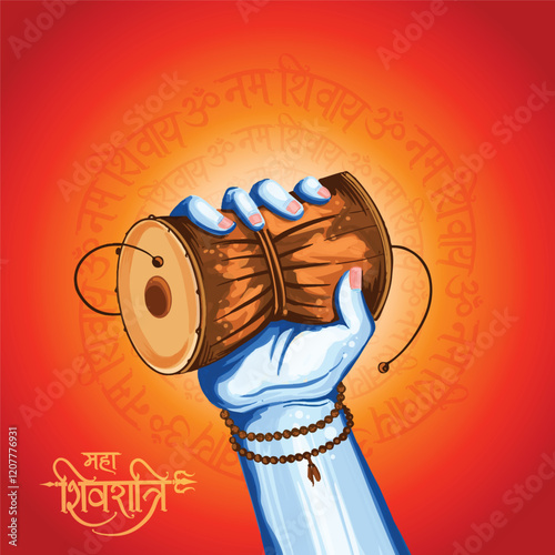 Maha shivratri indian religious festival card background