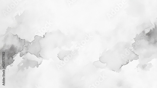Gray watercolor texture background with soft edges and gradual shading, ideal for design projects, Copy Space available.