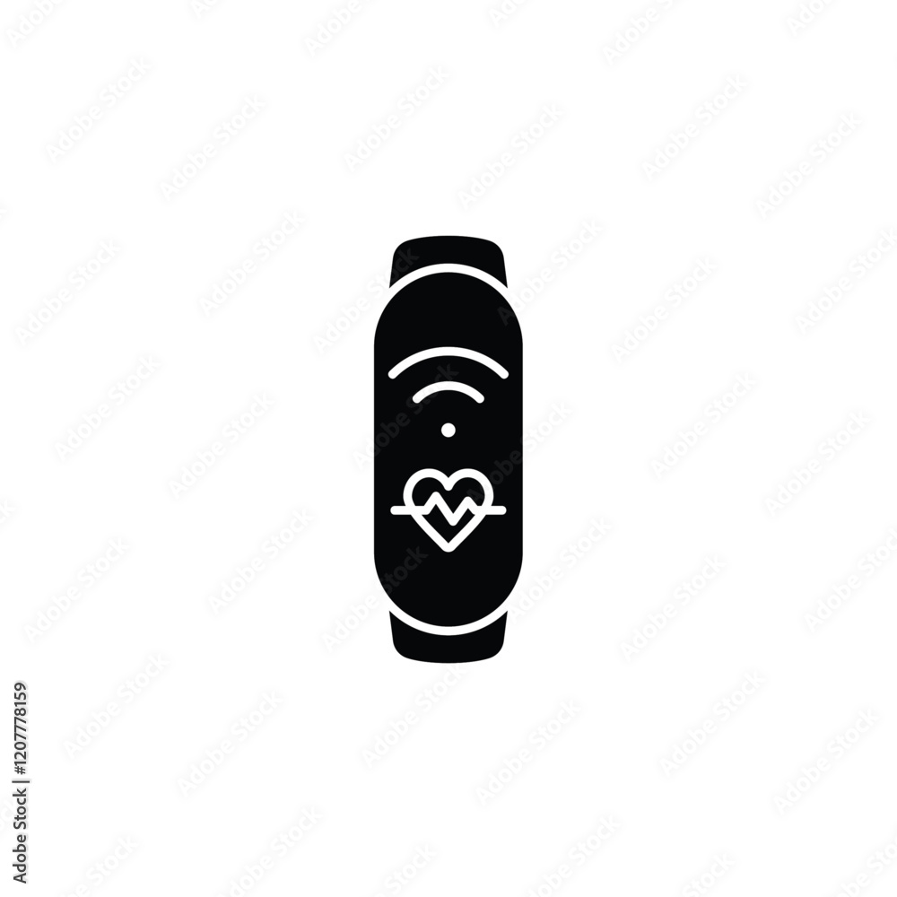 Fitness band icon flat vector design Fitness band icon flat vector design