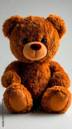 Classic Teddy Bear on White Background