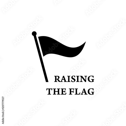 raising the flag, a symbol of independence.eps