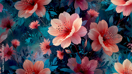 floral and flower pattern illustration