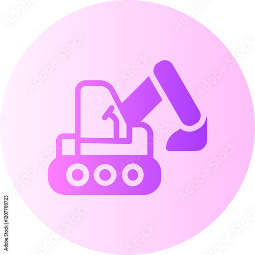 Excavator  gradient icon