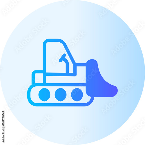 Excavator  gradient icon