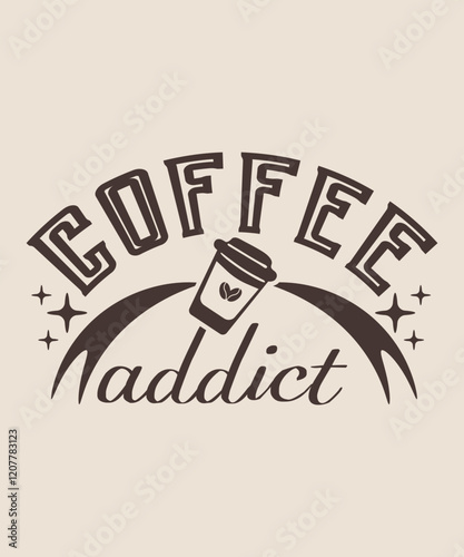coffee addict graphic design
