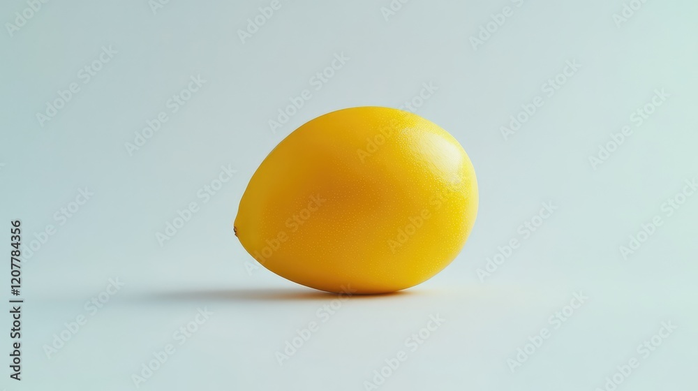 Yellow lemon on a light background with copy space for text placement. Yellow lemon on a light background with copy space for text placement.