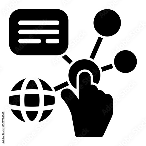 Interactive Icon with Solid Style