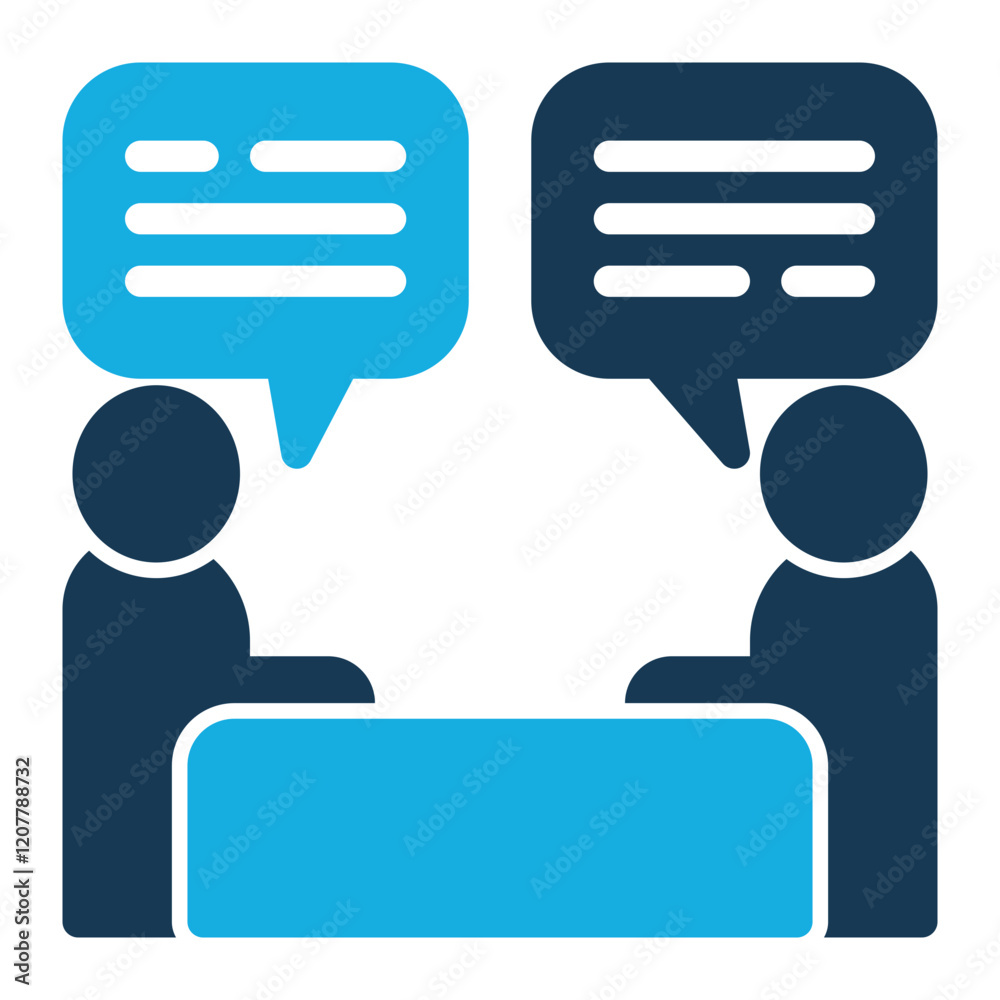 Conversation Icon with Duo Tone Style Conversation Icon with Duo Tone Style