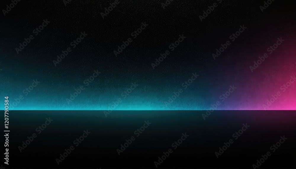 Fototapeta premium Neon linear lamps with a gradient multicolored luminous glow Dark background with neon light 7