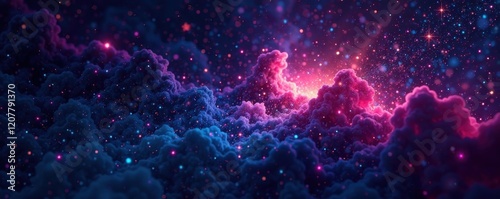 Dark, inky canvas scattered with diamond-like stars , beautiful, galaxy, starfield