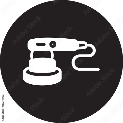 sanding machine glyph icon