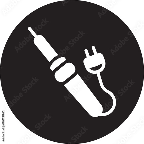 soldering iron glyph icon