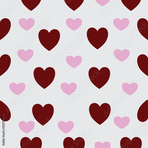 Background seamless pattern with hearts