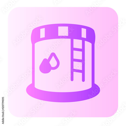 water tank gradient icon