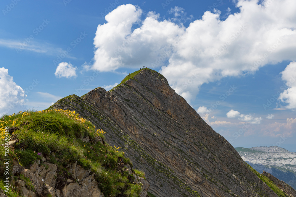 Das Kreuz (The Cross) peak at Brienzer Rothorn mountain, Brienz, Bernese Oberland, Switzerland Das Kreuz (The Cross) peak at Brienzer Rothorn mountain, Brienz, Bernese Oberland, Switzerland