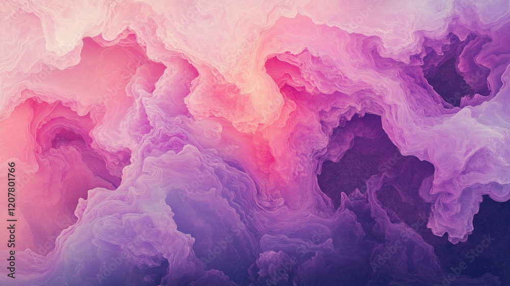 Fototapeta premium Dreamy abstract cloud patterns in pink and purple with delicate textures