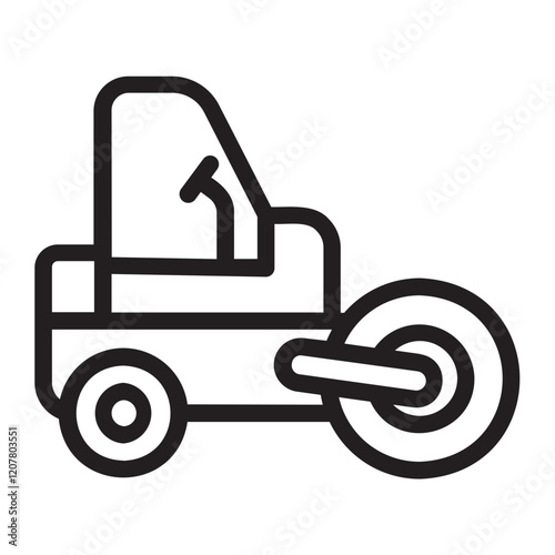 Steamroller line icon