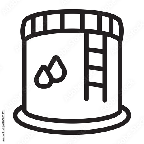 water tank line icon