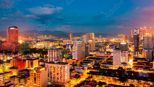Photography Nighttime timelapse of the Malaysian capital Kuala Lumpur.